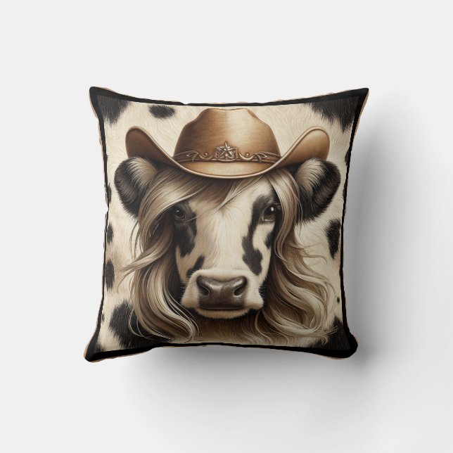 Blond cowgirl från landet kudde (Baksida)