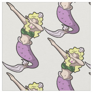 blond dabbing-sjöjungfru tyg