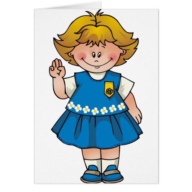 Blond daisy hälsningskort (Framsidan)