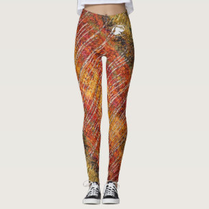 Blond & fattig - mönstrad damasker - vitlogotyp leggings
