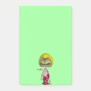 blond flicka post-it block