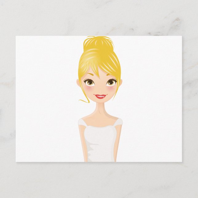 Blond Flicka Vykort (Framsida)