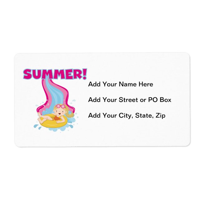 Blond flickasommar fraktsedel (Framsidan)