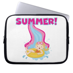 Blond flickasommar laptop sleeve