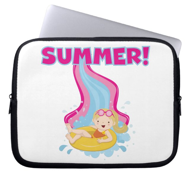 Blond flickasommar laptop sleeve (Framsidan)