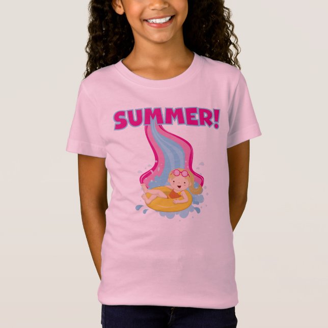 Blond flickasommar tee shirt (Framsida)