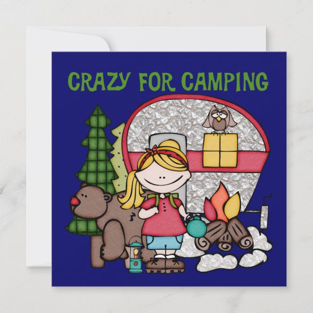 Blond Girl Crazy for Camping (Framsida)