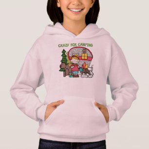 Blond Girl Crazy for Camping Tee Shirt