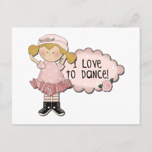 Blond Girl Dancer Tshirts och Gifts Vykort