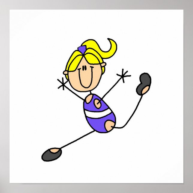 Blond Girl Gymnast Poster (Framsidan)