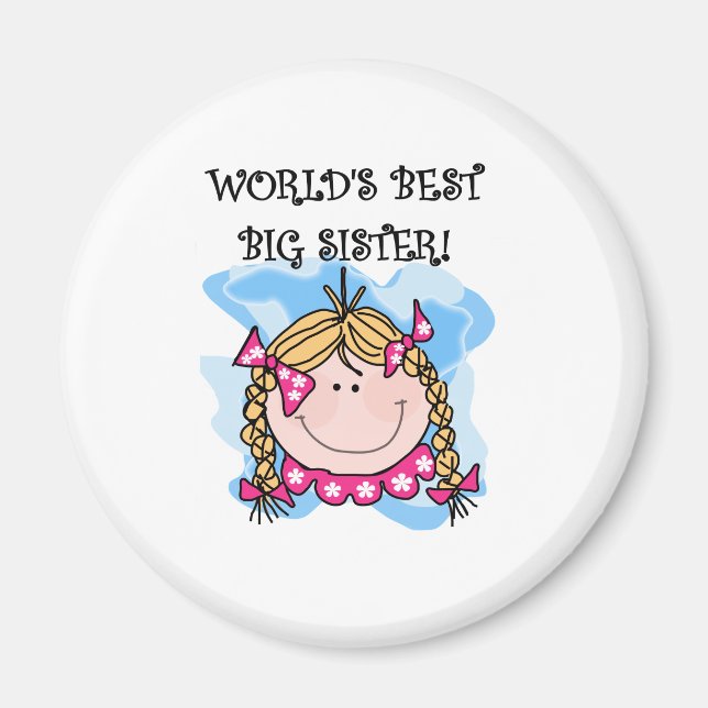 Blond Girl World's Best Big Sister Magnet (Framsidan)