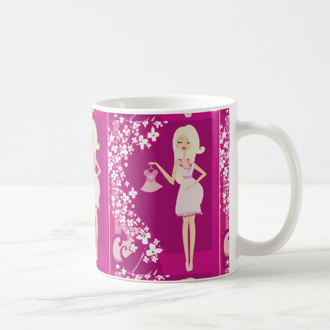 blond gravid kvinna kaffemugg (Höger)