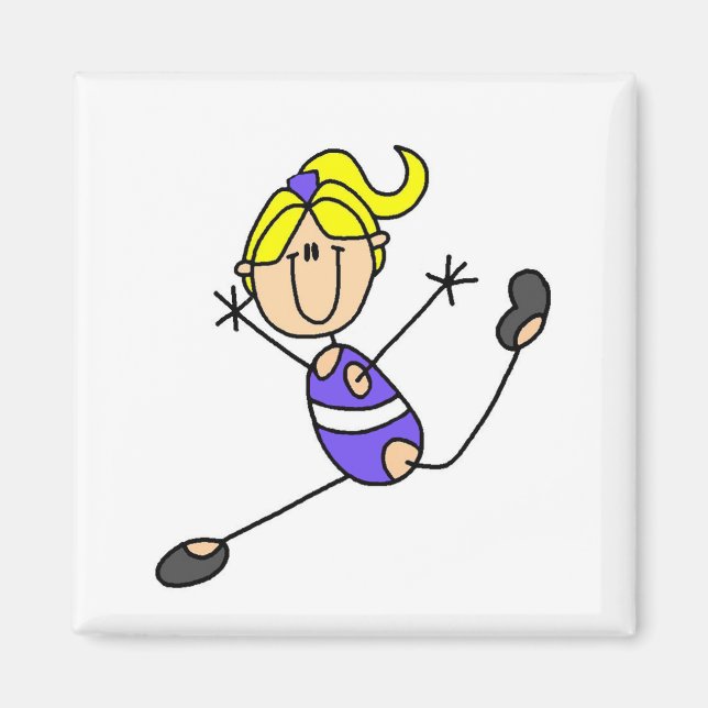 Blond Gymnastiktjej Magnet (Framsidan)