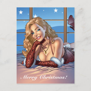 Blond Hair, Blue Eyed Beauty Illustration - Al Rio Helg Vykort