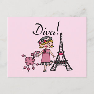 Blond Hair Diva Vykort