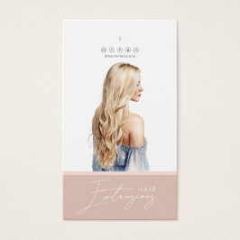 Blond Hair Extensions Care-Märkre-kort Visitkort