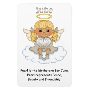 Blond högvärdig magnet för Juni Birthstone äng