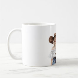 Blond Howdy Cowgirl Hat Star Necklace Kaffemugg