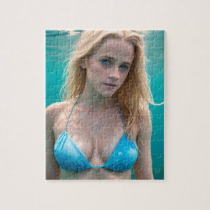 Blond i undervattensfoto av Bikini Pussel