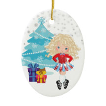 Blond Irish Dancer Winter-jul-Helgdag