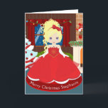 Blond julprinsessa helgkort<br><div class="desc">God jul prinsessa personligt julkort för den lilla välsignelsen i ditt liv. Vänligen kolla in mer av mina personliga produkter.</div>