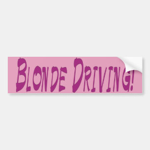Blond körning! bildekal