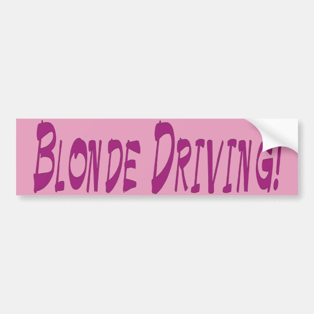 Blond körning! bildekal (Framsidan)