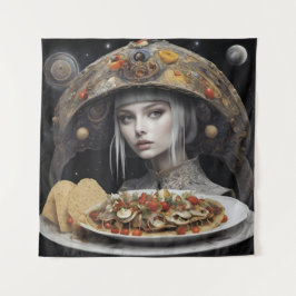 Blond kvinna på planet Taco Fantasy