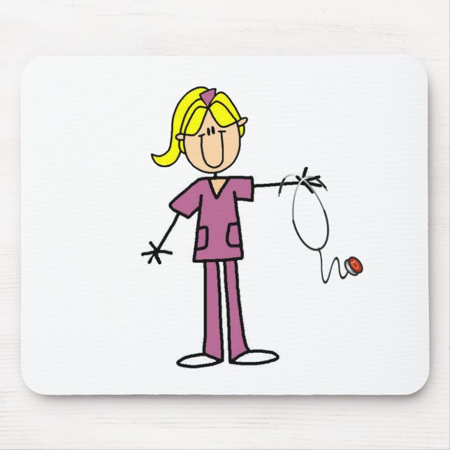 Blond kvinnlig Stick figur Musmatta (Framsidan)