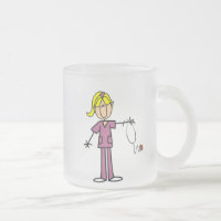 Blond kvinnlig stick figursjuksköterska