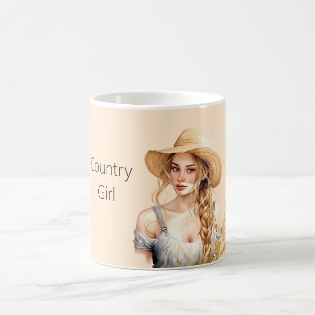 Blond landsflicka kaffemugg (Center)