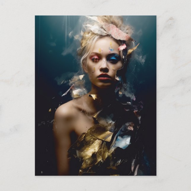 Blond Modelfotografering Vykort (Framsida)