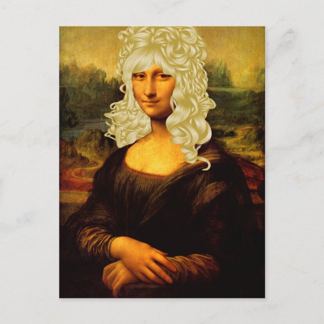 Blond Mona Lisa Vykort (Framsida)
