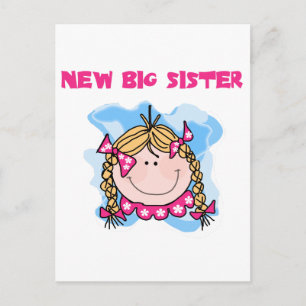 Blond New Big Sister Tshirts och presenter Vykort