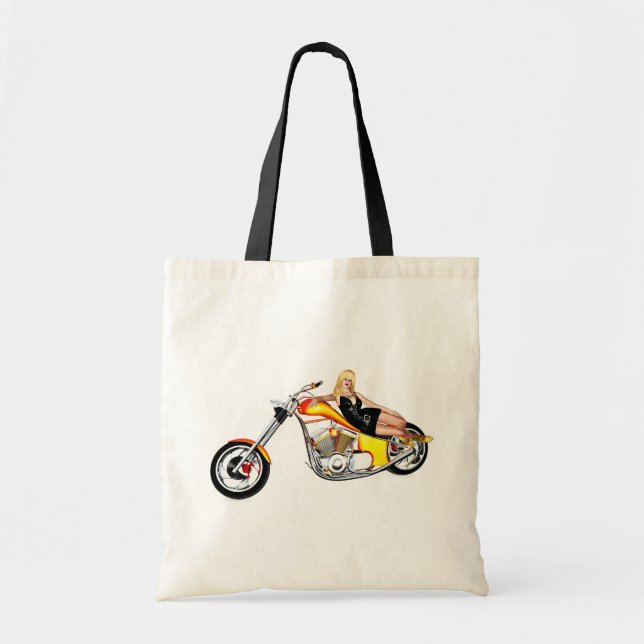 Blond på en helikopter tygkasse (Framsidan)