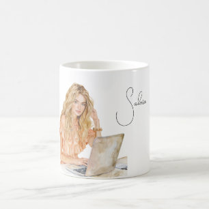 Blond Persika Blus Dator Kaffemugg