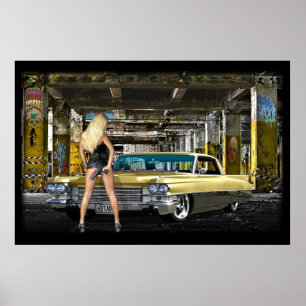 blond,pistol,kadillak poster
