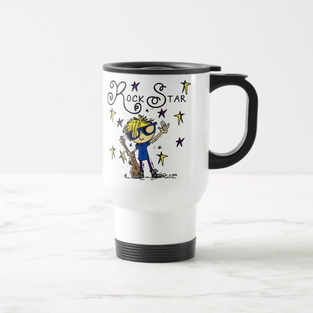 Blond pojkerockstjärna resemugg (Höger)
