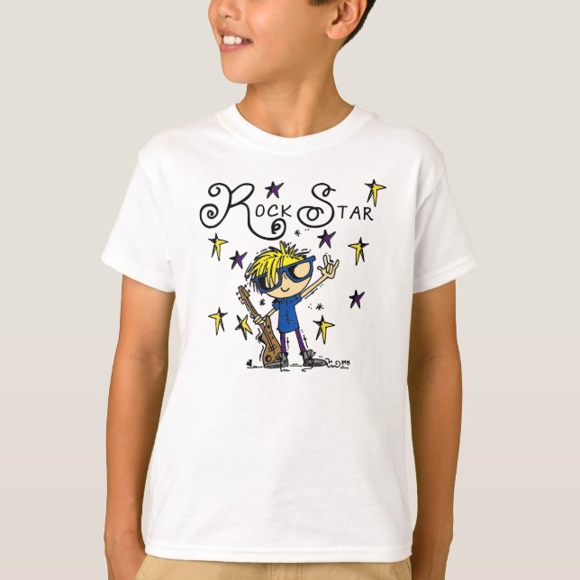 Blond pojkerockstjärna tee (Framsida)
