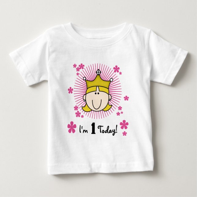 Blond Princess 1st Birthday Tshirts and Gifts (Framsida)