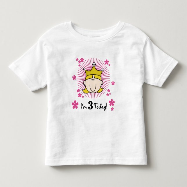Blond Princess 3rd Birthday Tshirts & Gifts (Framsida)