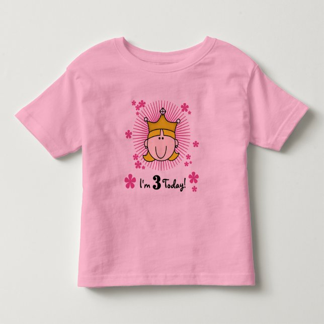 Blond Princess 3rd Birthday Tshirts & Gifts (Framsida)