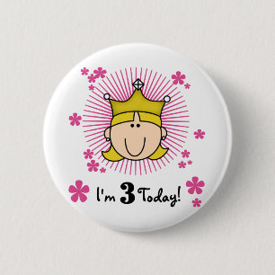 Blond Princess 3rd Birthday Tshirts & Gifts Knapp