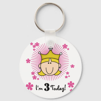 Blond Princess 3rd Birthday Tshirts & Gifts Nyckelring