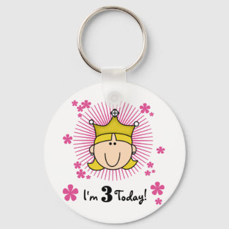 Blond Princess 3rd Birthday Tshirts & Gifts Nyckelring