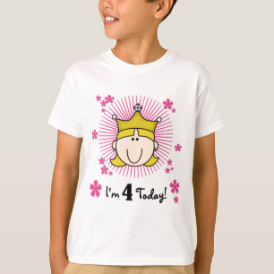 Blond Princess 4e födelsedagen Tshirts och Gifts