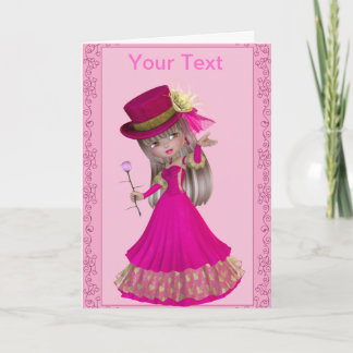 Blond Princess Greeting Card Kort