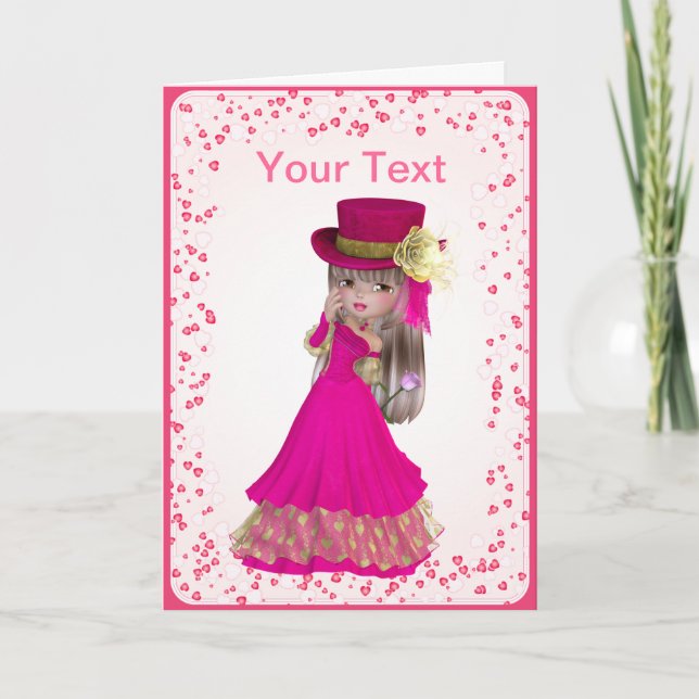 Blond Princess Greeting Card Kort (Framsida)