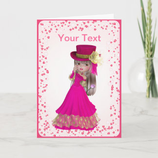 Blond Princess Greeting Card Kort