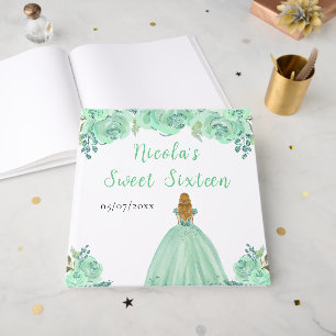 Blond Prinsessa Mint Söt 16 Gästbok